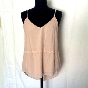 Gentle Fawn Top, pale dusty pink, lined crepe rayon size S NWOT